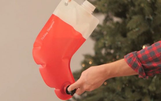 Have a happy holiday with this stocking flask